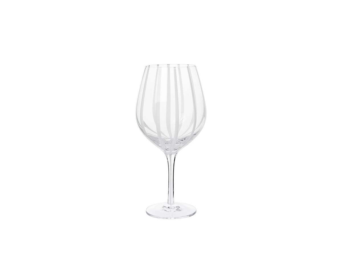 Stripe Red wine glass