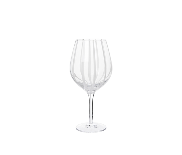 Stripe Red wine glass