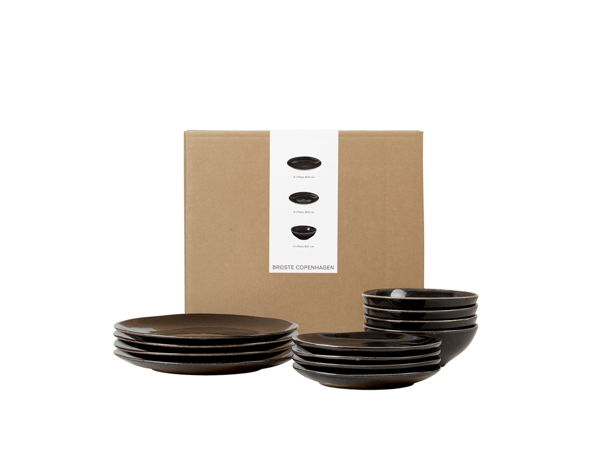 Nordic Coal Dinner Set for Four