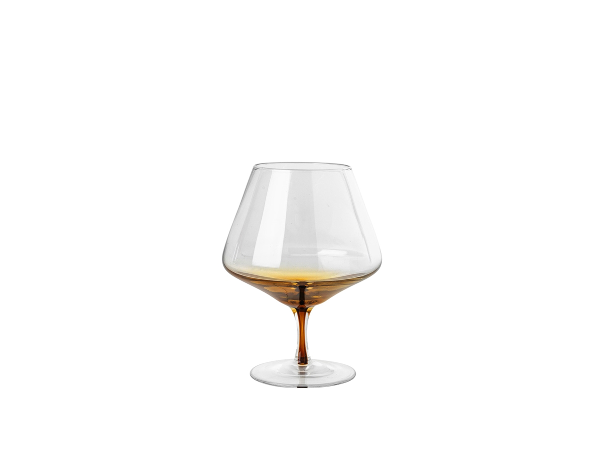 Amber Cognac glass